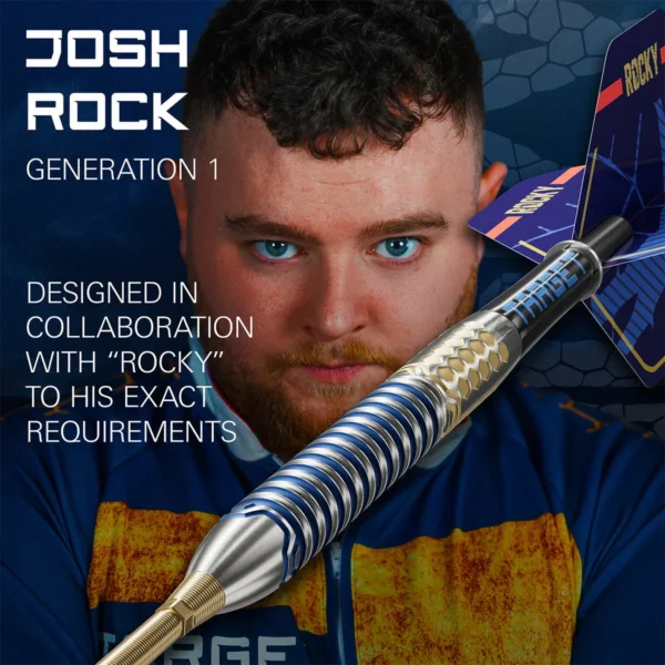 Josh Rock Gen 1 SP 90% Tungsten Steel Tip Darts Set – Professional Quality