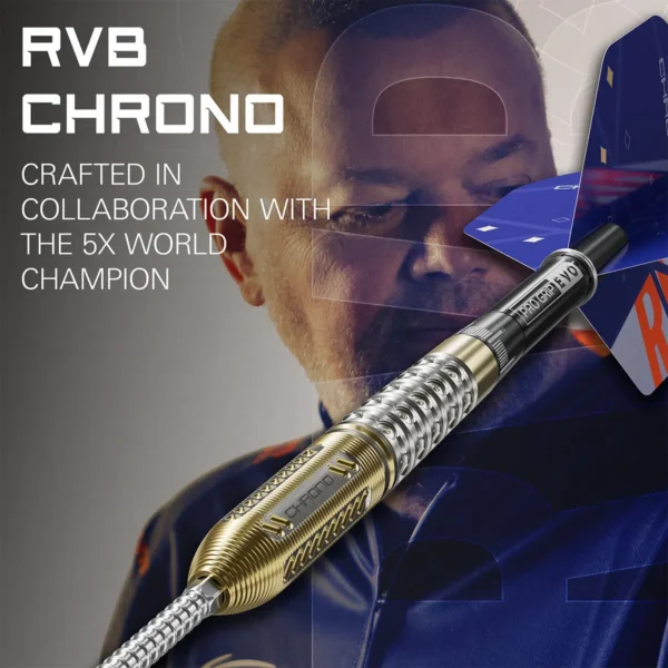 Target Darts Raymond van Barneveld Chrono 95% Tungsten Steel Tip Darts – Limited Edition Design