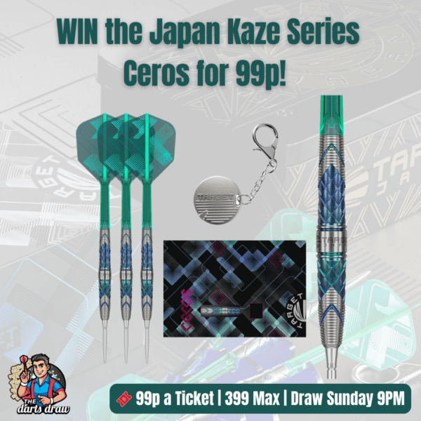 Win Target Japan Kaze Ceros 02 SP 90% Tungsten Darts for just 99p