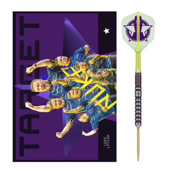 Luke Littler World Champion 2025 Edition SP 90% Tungsten Steel Tip Darts by Target – in box with accessories