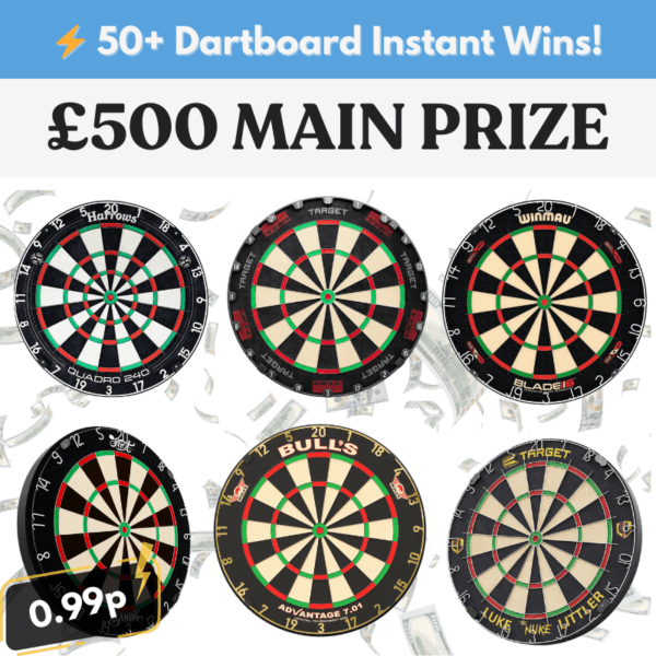 Win £500 + 50 Instant Win Dartboard Prizes – Enter Now