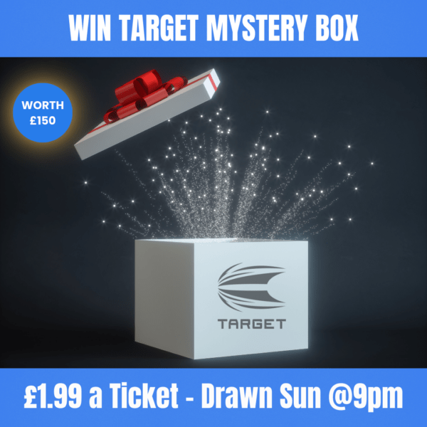 Target Darts Mystery Box containing premium darts gear worth £150