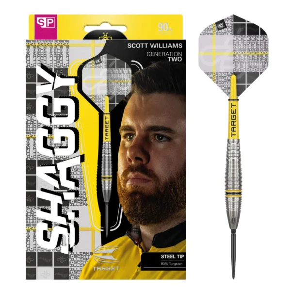Target Darts Scott Williams Gen 2 SP 90% Tungsten Steel Tip Darts - Win in Autodraw