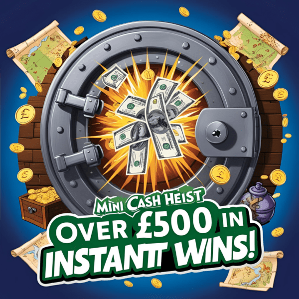 Mini Cash Heist competition with £500 in instant cash prizes and £100 main prize