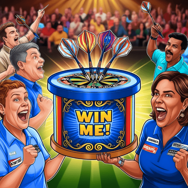 Target Darts Mystery Box filled with darts gear, boards, and accessories – win or take £170 cash
