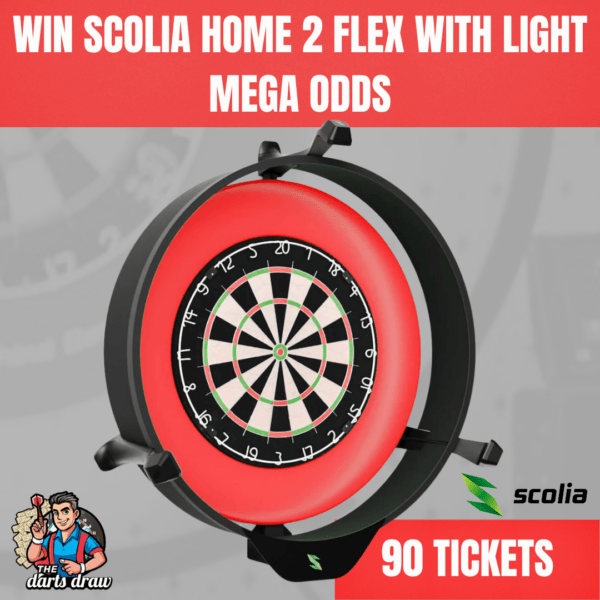 Scolia Home 2 Flex with Light – Automatic Scoring System – Dartboard Competition