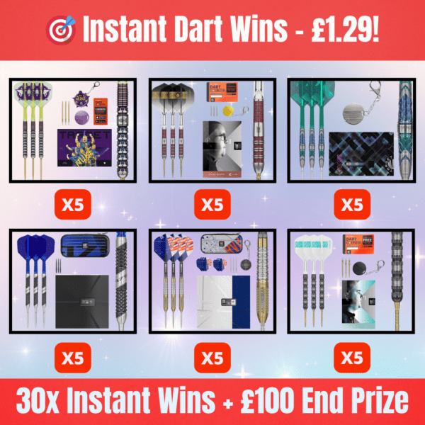 Instant Dart Wins – £1.29 | Win Premium Target Darts and £4,000+ in Prizes