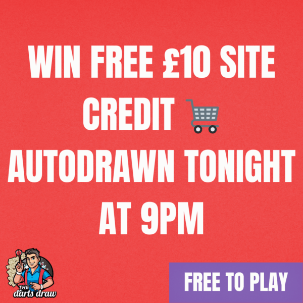 Free raffle to win £10 site credit – drawn at 9PM tonight.