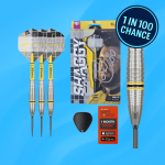 Signed Scott Williams Gen 2 darts set with flights and stems bundle – 1 in 100 chance to win