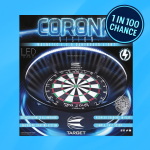 Target Corona Dartboard Lighting System with 360° LED lighting and 1 in 100 chance to win