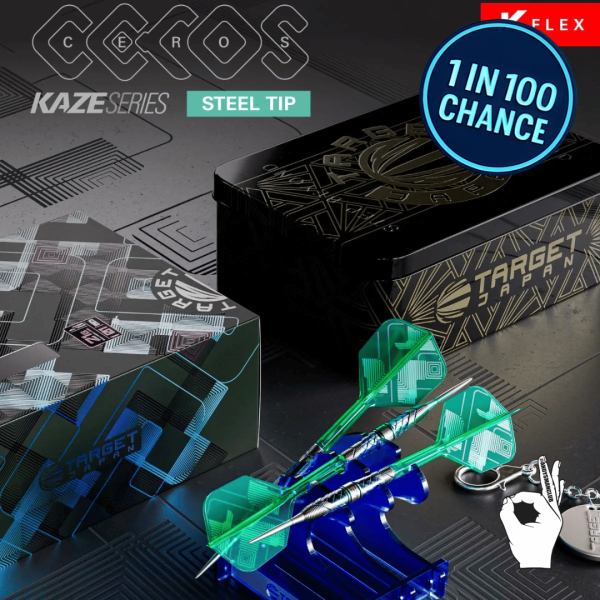 Target Japan Kaze Series Ceros 03 SP 90% Tungsten Darts 22g – £2.99 ticket – 1 in 100 chance