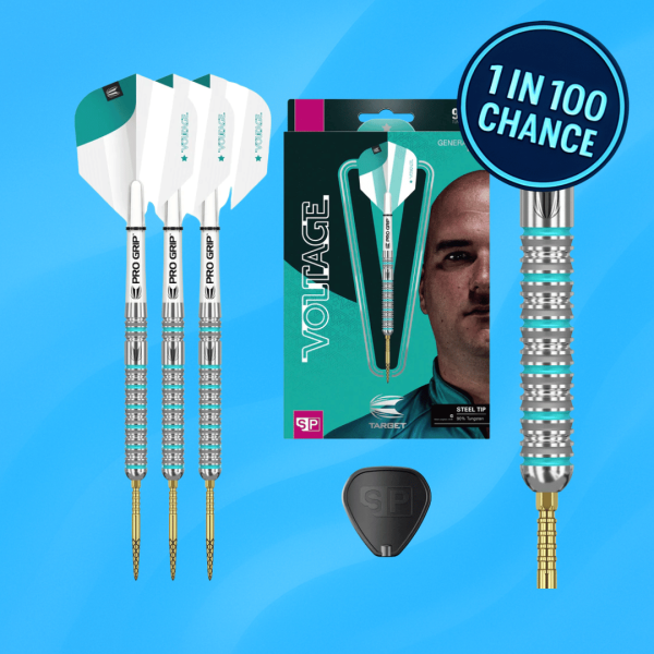 ⚡️🥇 Rob Cross G2 90% Swiss Steel Tip Darts – 23g – 1 in 100 Chance! [Auto-Draw]