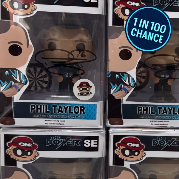 ✍️⚡️ Hand-Signed Phil ‘The Power’ Taylor Custom Dart Player Figure – Sold Out Everywhere!