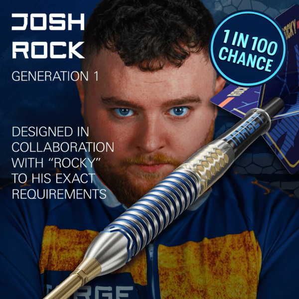 ✍️🪨 WIN Hand-Signed Josh Rock Gen 1 SP Darts OR £80 Cash – 1 in 100 Chance!