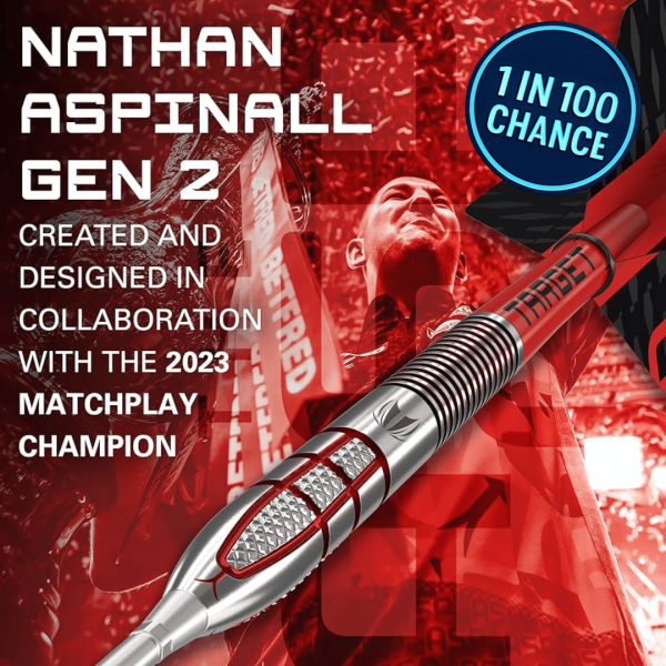 Win Nathan Aspinall Gen 2 Darts or £75 Cash with only 100 tickets at 99p each – auto draw Thursday 18th September at 9PM.
