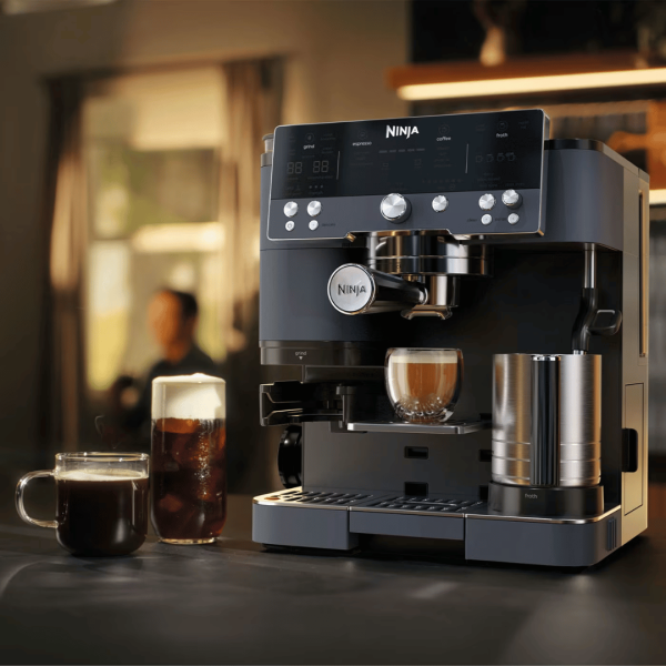 Ninja Luxe Café Premier Espresso Machine Cyber Space ES601UKCY with grinder and frother – win this premium coffee machine raffle competition