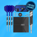 Target Ultra Marine 975 SP 02 Darts (23g) in blue collector’s box with accessories – win with 1 in 100 odds at The Darts Draw
