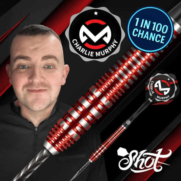 ✍️🔴 WIN Hand-Signed Shot x Charlie Murphy Darts or £100 – 1 in 100 Chance!
