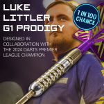 Target Luke Littler G1 Prodigy Steel Tip Darts 2024 – 95% Tungsten 23g with packaging – raffle competition prize