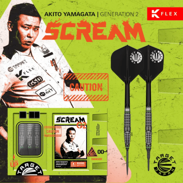 Target Japan Akito Yamagata Scream G2 90% Tungsten Steel Tip Darts – Limited Edition | 1 in 100 Chance