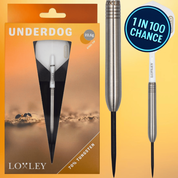 🐶 🐩 WIN - NEW LOXLEY UNDERDOG DARTS OR £30 CASH - 1 in 100 Chance of Winning
