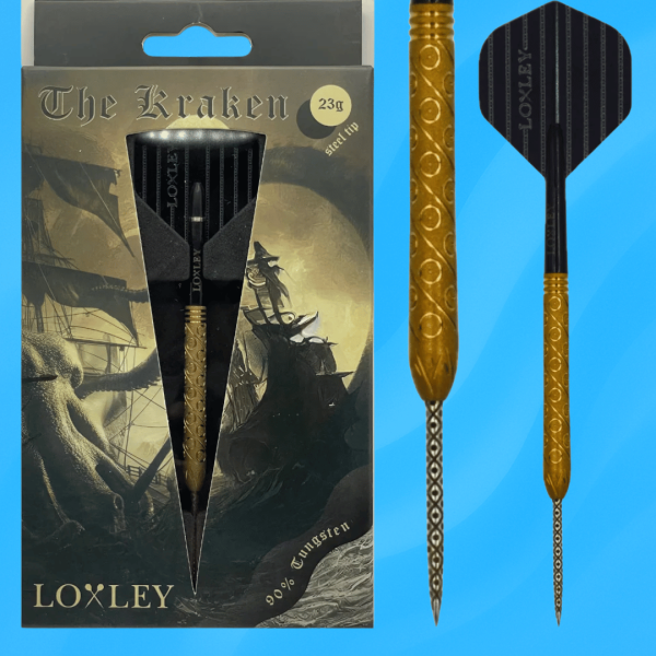 Win Loxley ‘The Kraken’ Limited Edition Darts (Gold) – 23g – or £50 Cash | 100 tickets at £1.99 each | Auto Draw Saturday 18th October