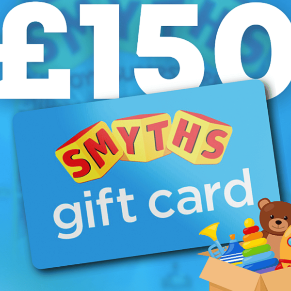 win a £150 smyths toys shopping voucher or £150 cash - 200 tickets at £1.49 each - live draw wednesday 22nd october at 9pm.