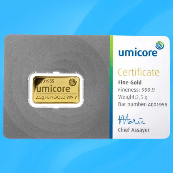 🪙🥇 WIN - UMICORE 2.5G 999.9% GOLD BAR (VALUED OVER £300) OR £200 CASH