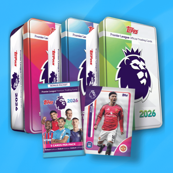 ⚽⚽ TOPPS - PREMIER LEAGUE 2026 CARDS  ⚽ 3 X SUPER TIN BOX BREAK ⚽ (LIVE DRAW)