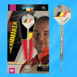 Dimitri Van den Bergh Gen 1 darts shown in official packaging, with a £60 cash alternative available.