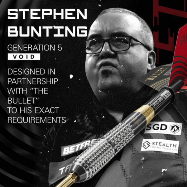 ✏🖊 WIN⭐ HAND SIGNED⭐ NEW TARGET STEPHEN BUNTING G5 95% DARTS OR £90 CASH