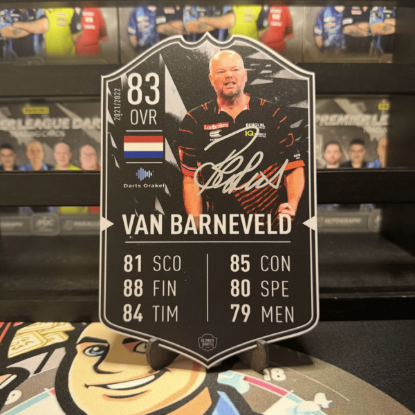 Hand signed Raymond van Barneveld Ultimate darts card autograph collectible