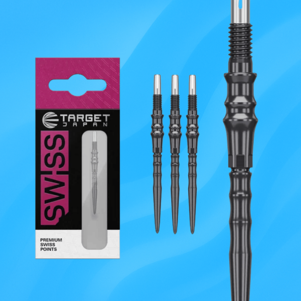 Target Japan Swiss Points in black and silica finishes displayed in packaging