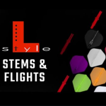 Mega L-Style darts accessories bundle including flights and shafts
