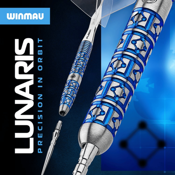 Winmau Lunaris Switch Point darts with precision grip barrels