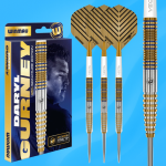 Daryl Gurney Signature Edition darts set displayed in official branded packaging.