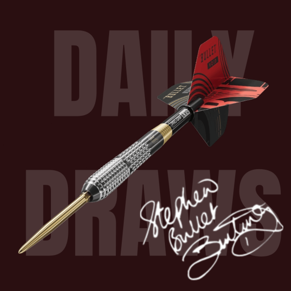 HAND-SIGNED STEPHEN BUNTING G5 DARTS OR £90 CASH · AUTO DRAW