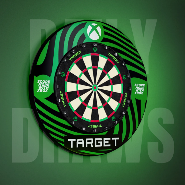 XBOX DARTBOARD & SURROUND BUNDLE OR £120 CASH · AUTO DRAW
