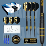 Luke Humphries 50 Years signed limited edition darts by Red Dragon with presentation box and accessories