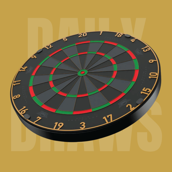 BULL’S ADVANTAGE PROFESSIONAL DARTBOARD · BLACK EDITION OR £50 CASH · LOW ODDS DAILY AUTO DRAW