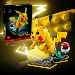 LEGO Pikachu and Poké Ball set 72152 display model from the Pokémon collection